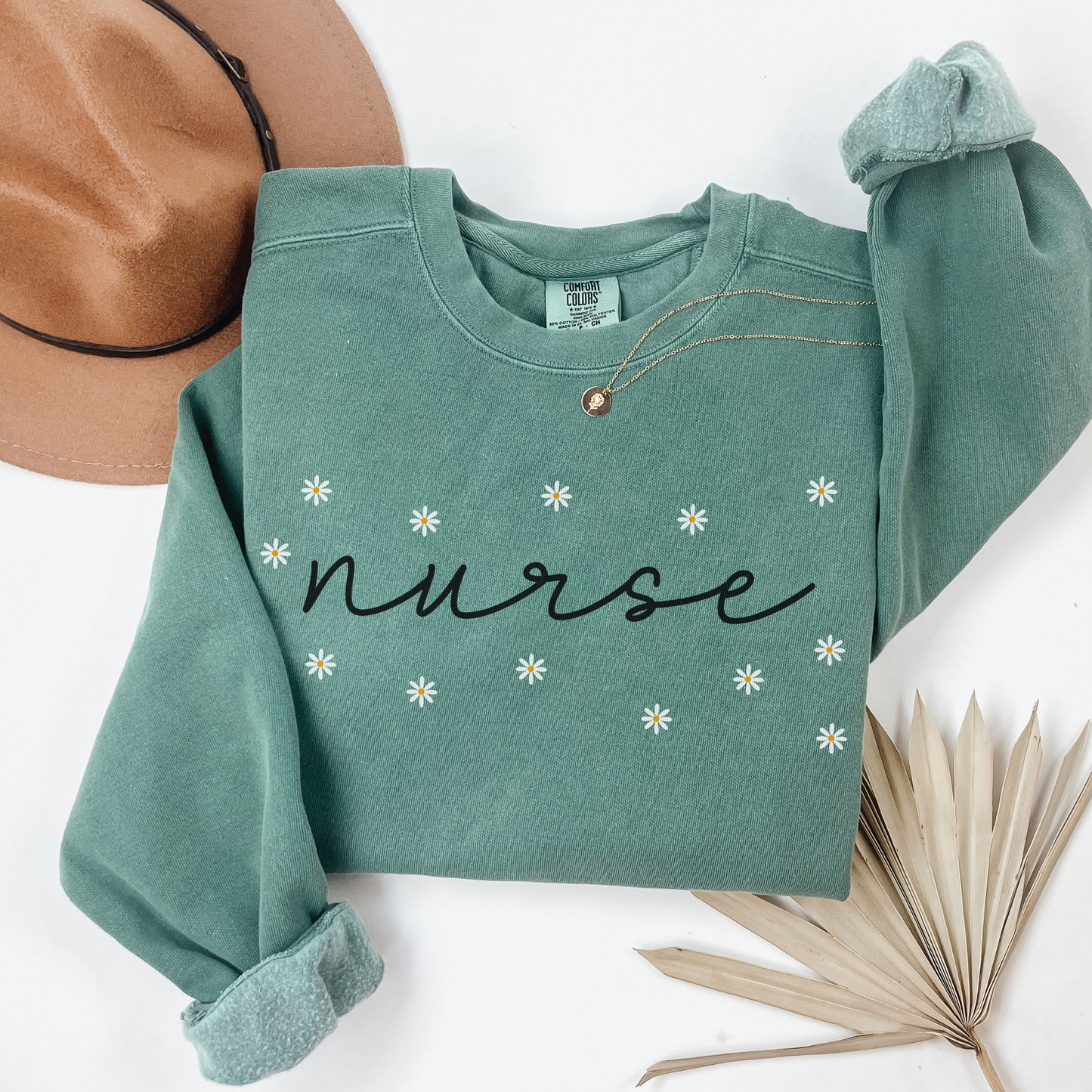 Comfort Colors® Daisies Nurse Sweatshirt