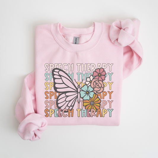 Butterfly Repeat Speech Therapy Sweatshirt