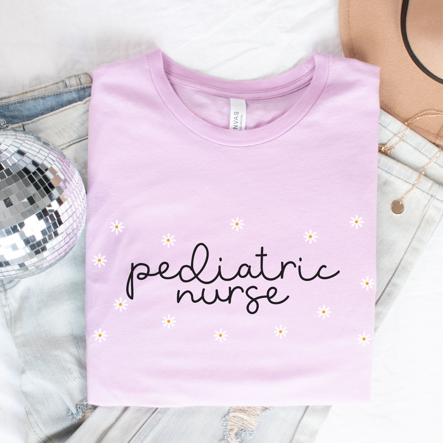 Daisies Pediatric Nurse Shirt