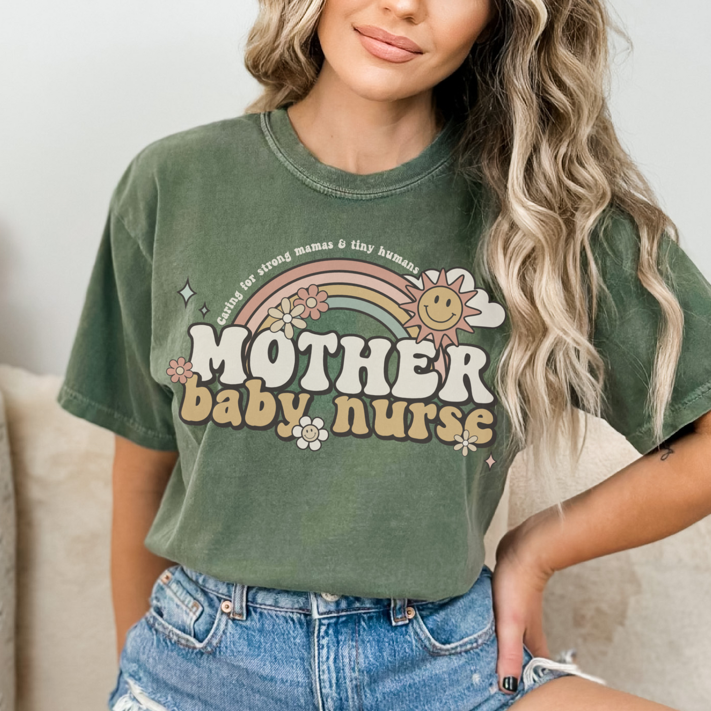 Comfort Colors® 'Mellow' Mother Baby Nurse Shirt