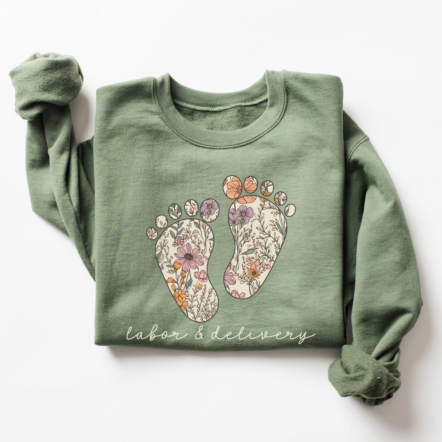 Floral Labor and Delivery Sweatshirt