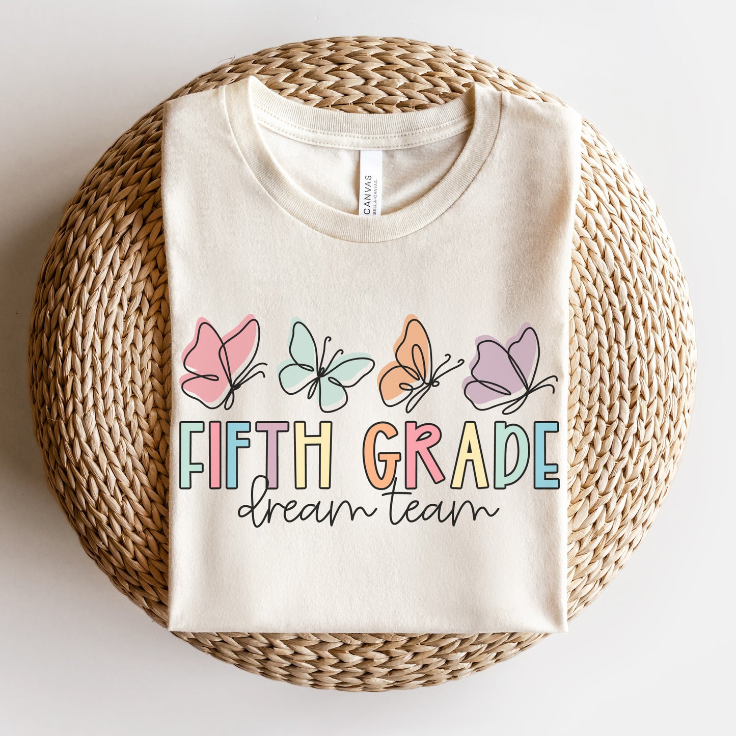 Butterflies Fifth Grade Dream Team Shirt