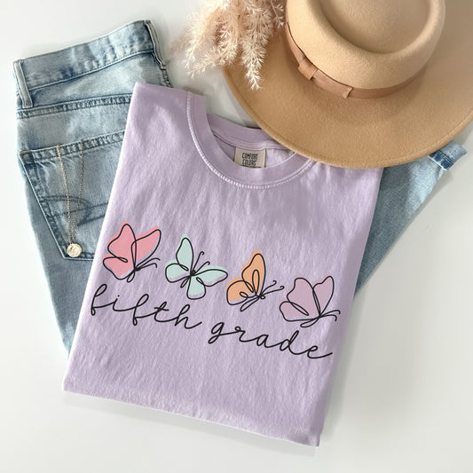 Comfort Colors® Butterflies Fifth Grade Shirt