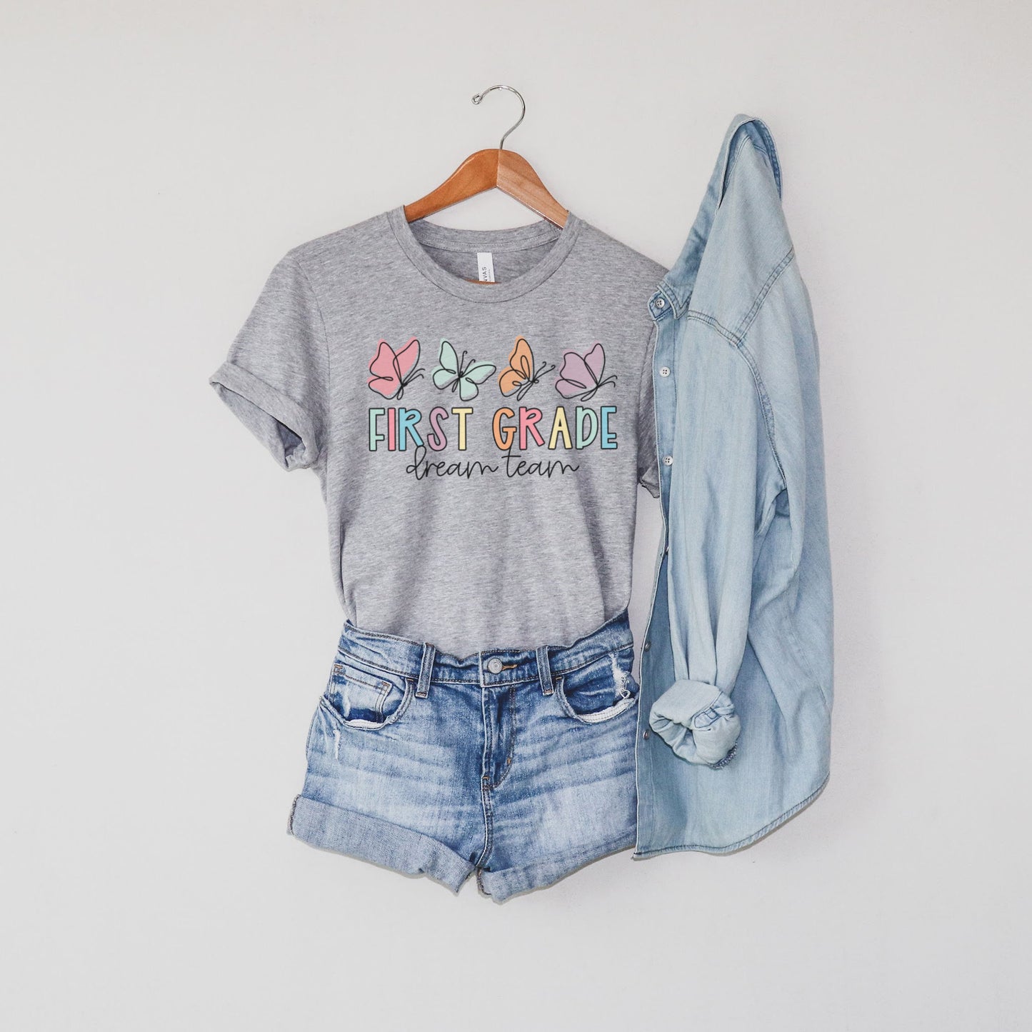 Butterflies First Grade Dream Team Shirt