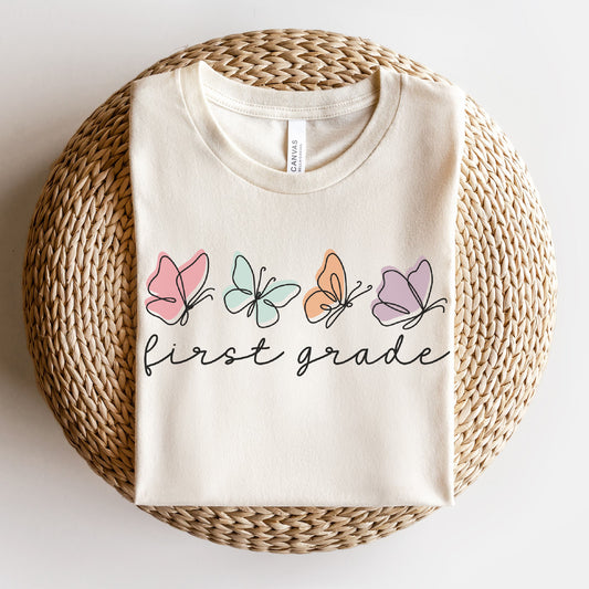 Butterflies First Grade Shirt