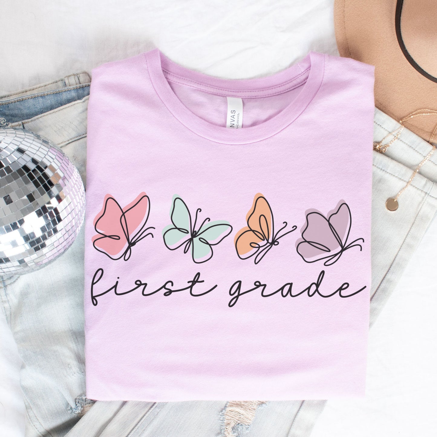 Butterflies First Grade Shirt