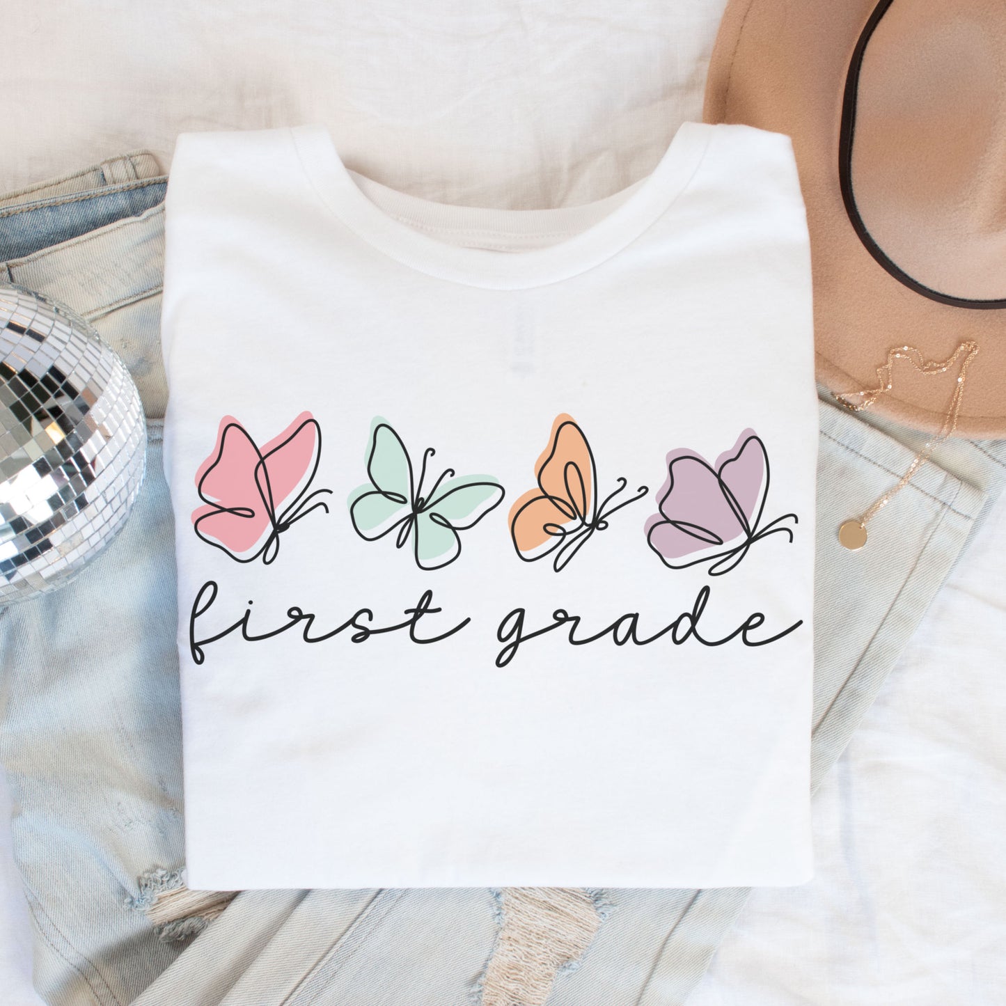 Butterflies First Grade Shirt