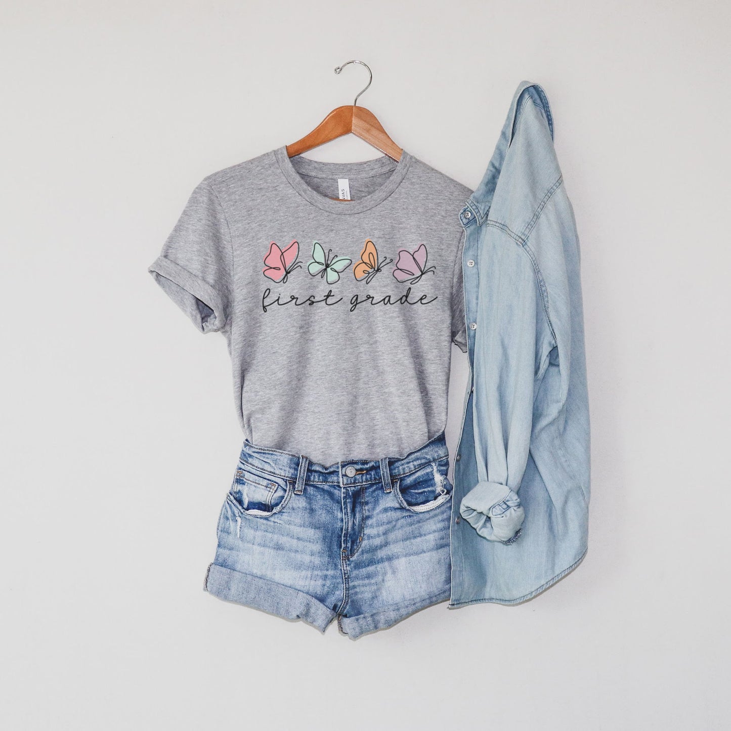 Butterflies First Grade Shirt