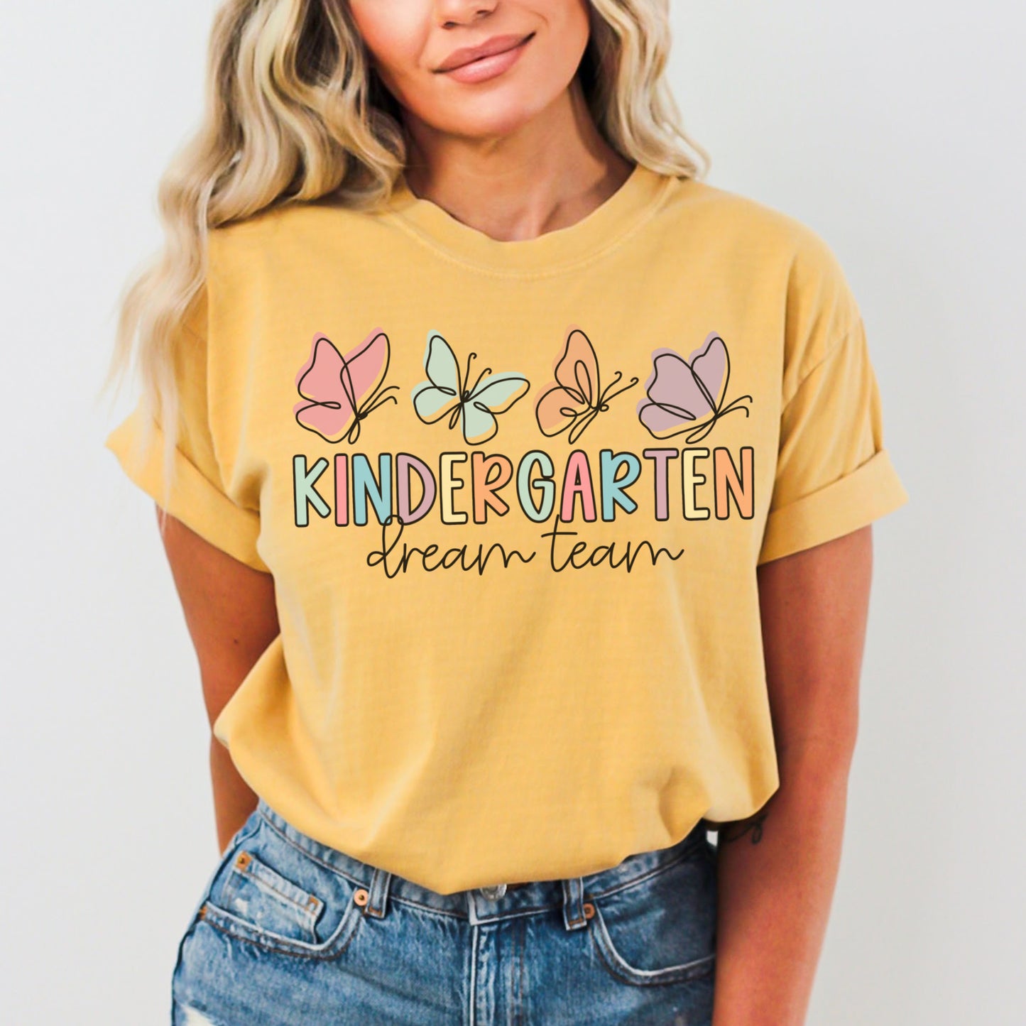 Comfort Colors® Butterflies Kindergarten Dream Team Shirt