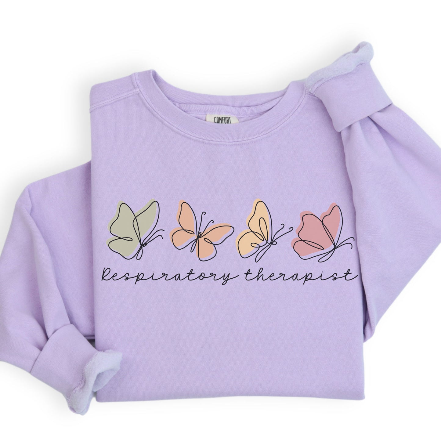 Comfort Colors® Butterflies Respiratory Therapist Sweatshirt