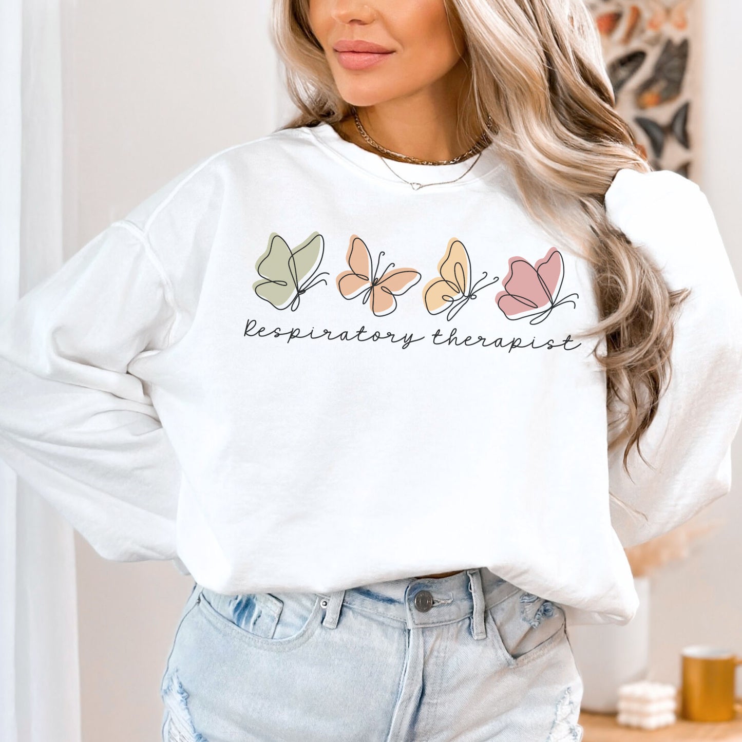 Comfort Colors® Butterflies Respiratory Therapist Sweatshirt