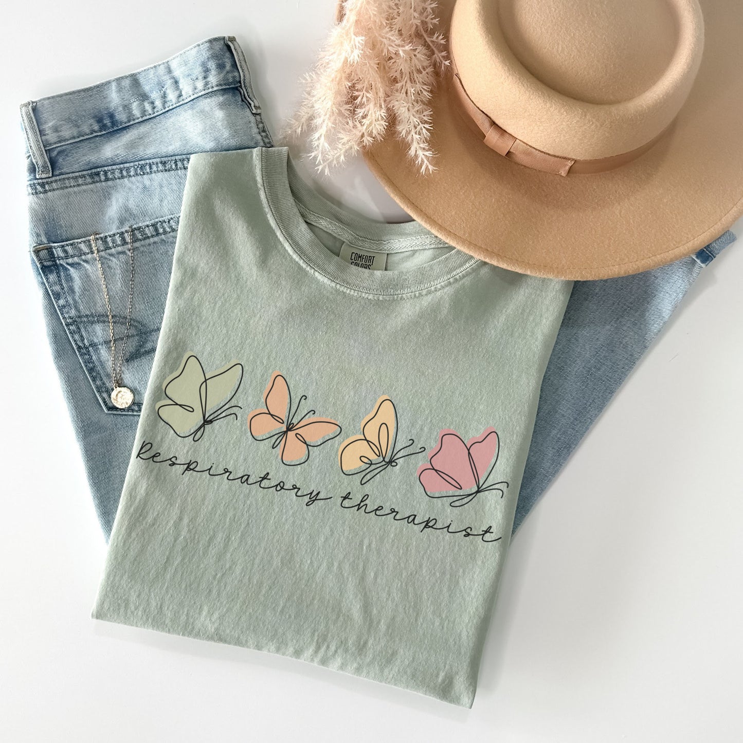 Comfort Colors® Butterflies Respiratory Therapist Shirt