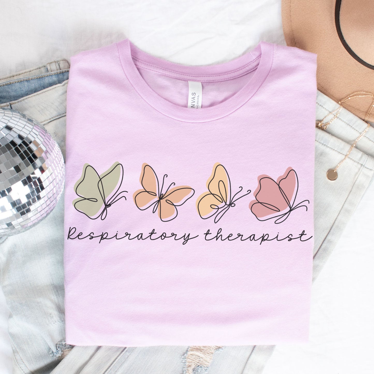 Butterflies Respiratory Therapist Shirt