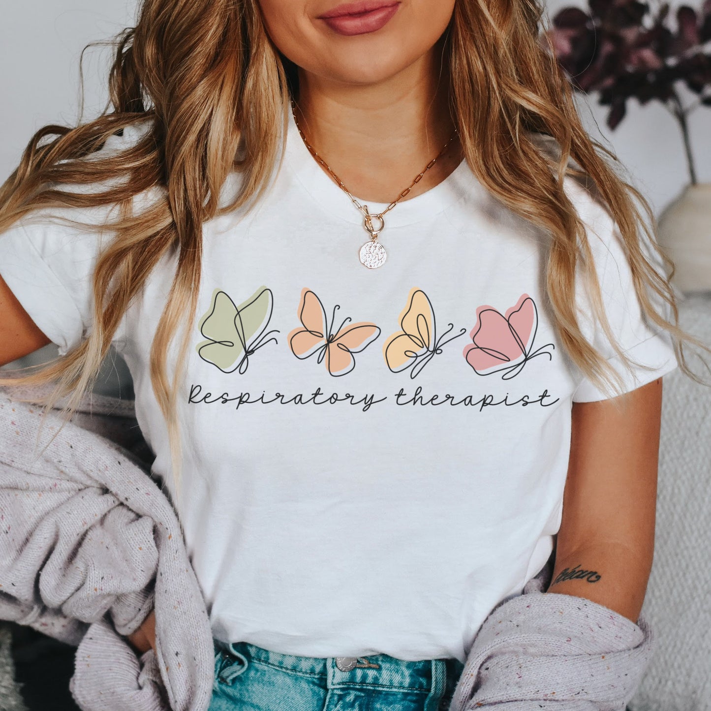 Butterflies Respiratory Therapist Shirt