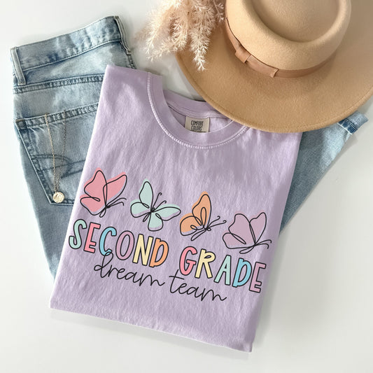 Comfort Colors® Butterflies Second Grade Dream Team Shirt