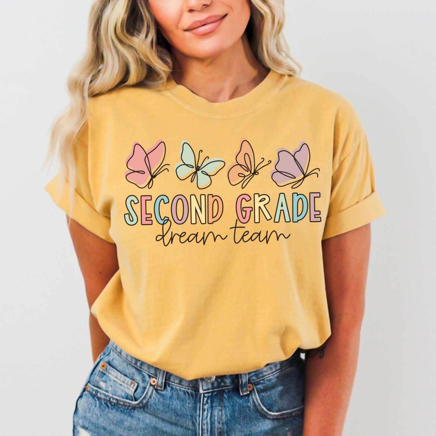 Comfort Colors® Butterflies Second Grade Dream Team Shirt