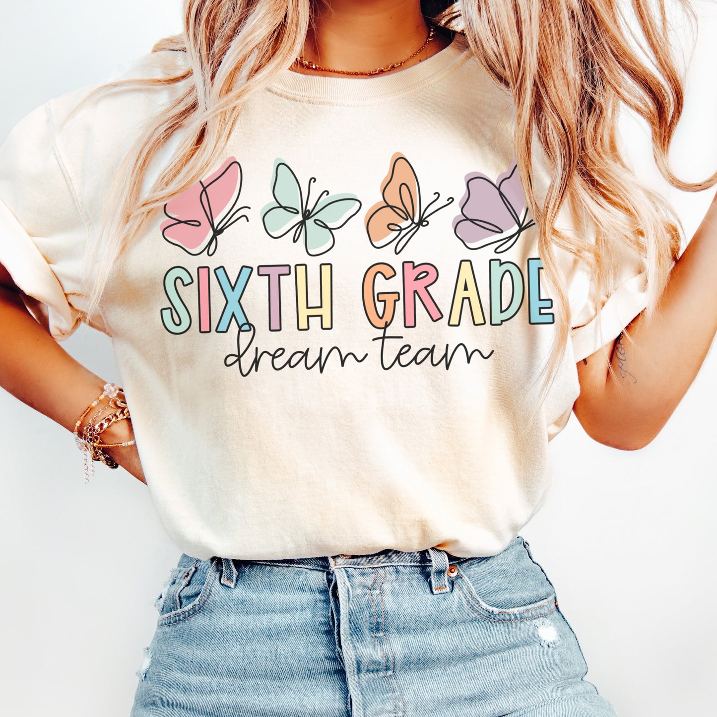 Comfort Colors® Butterflies Sixth Grade Dream Team Shirt