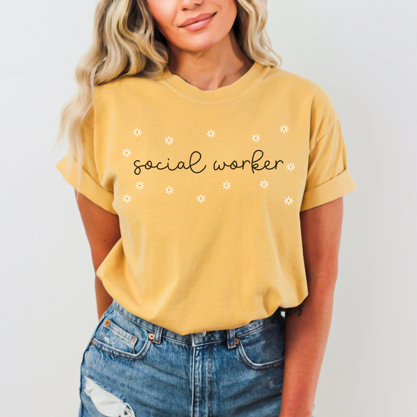 Comfort Colors® Daisies Social Worker Shirt