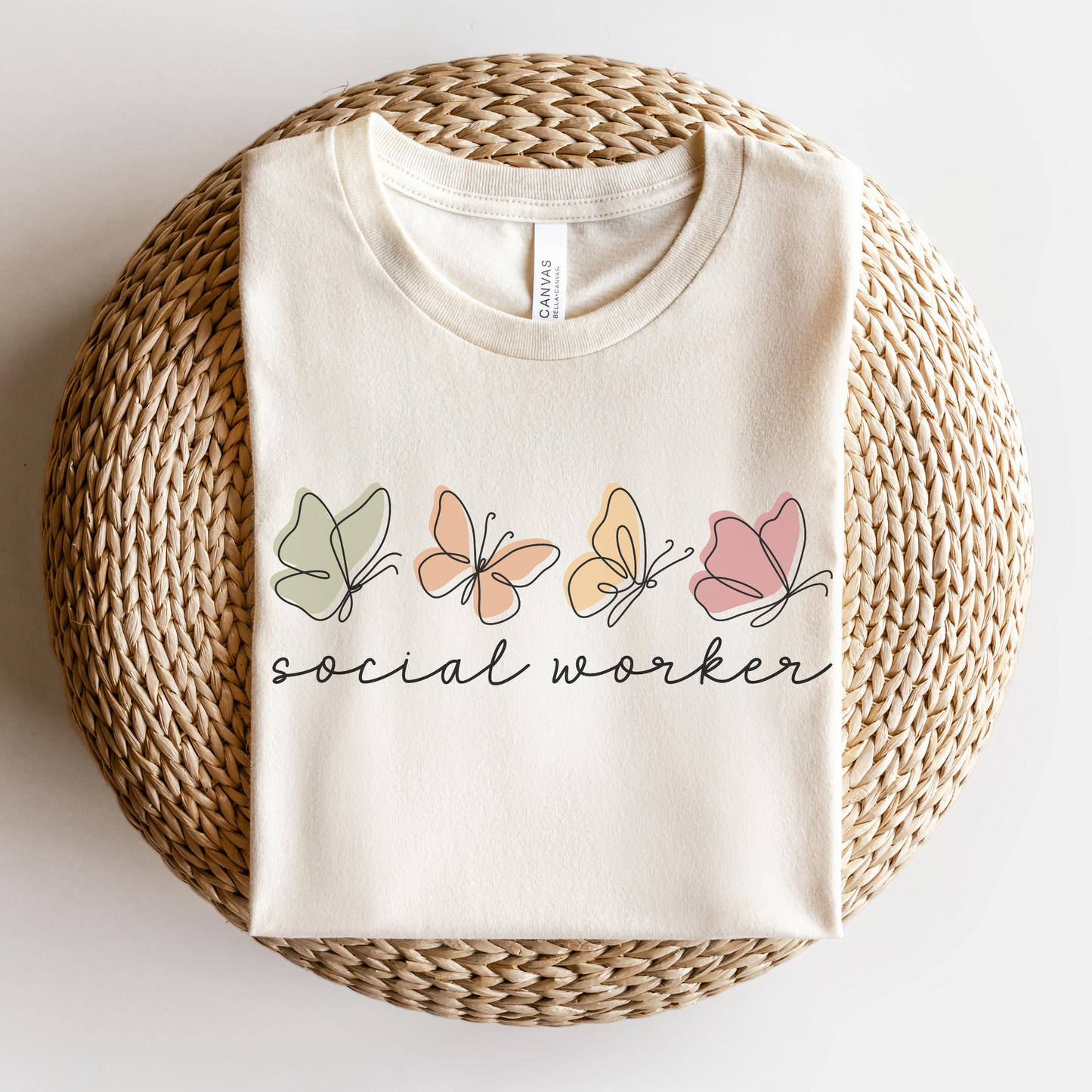 Butterflies Social Worker Shirt