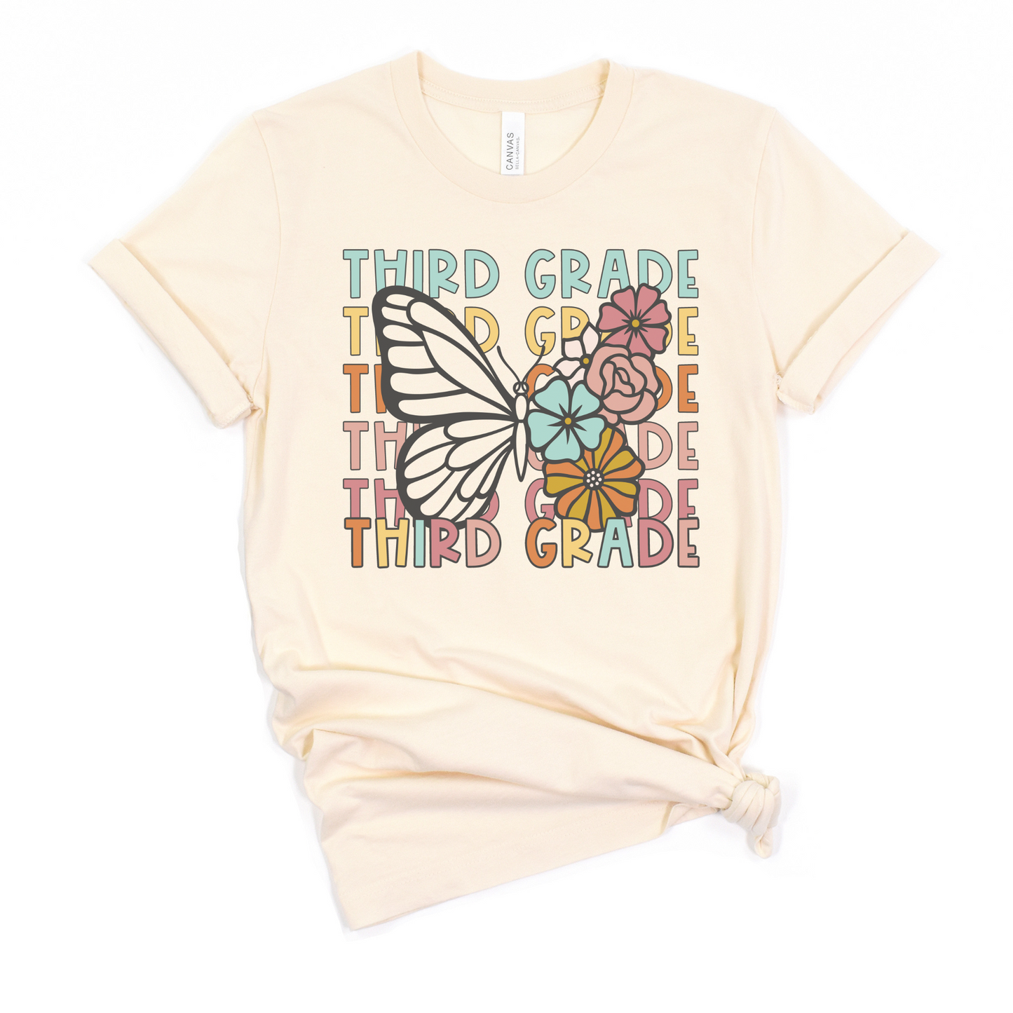 Butterfly Repeat Third Grade Shirt