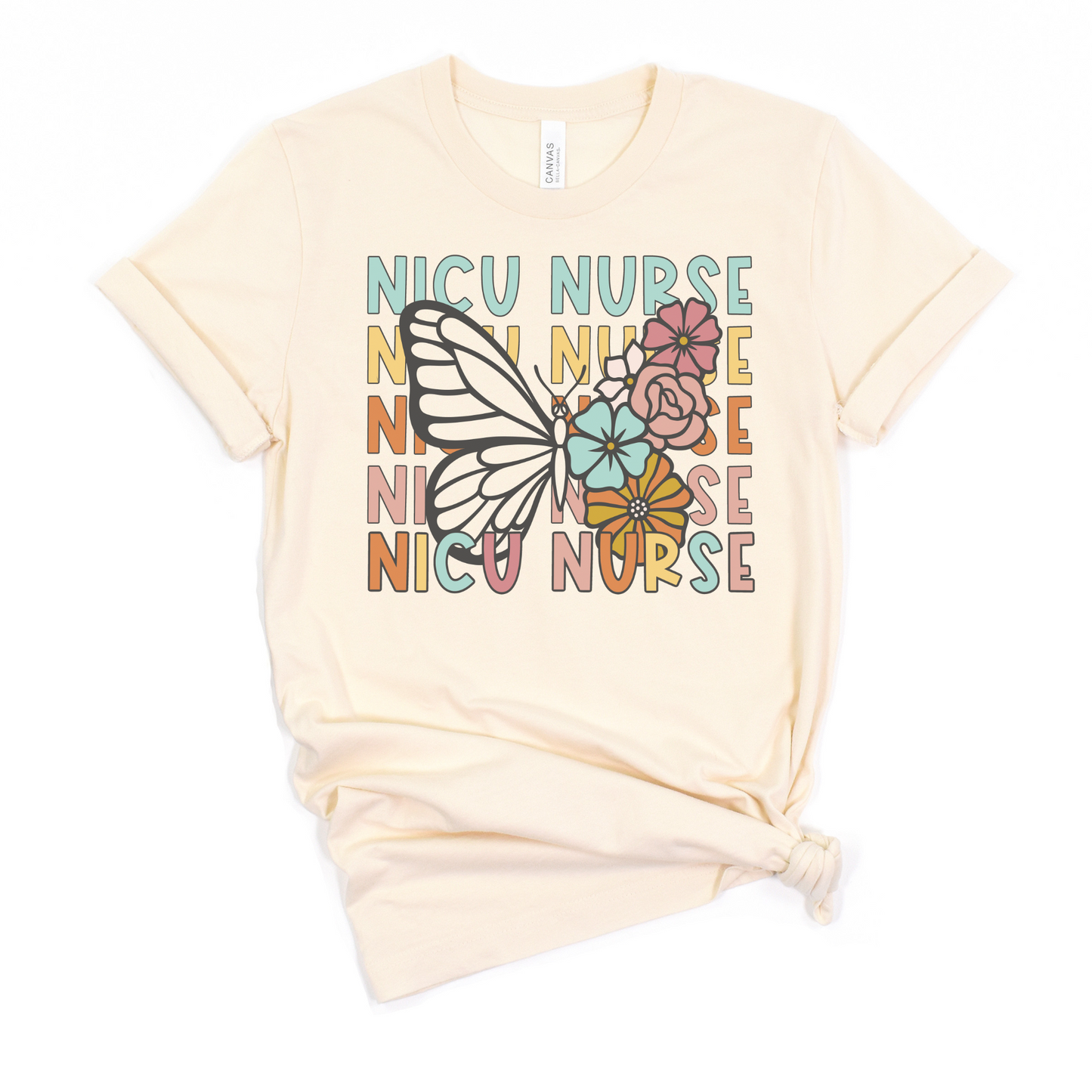 Butterfly Repeat NICU Nurse Shirt