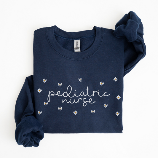 Daisies Pediatric Nurse Sweatshirt