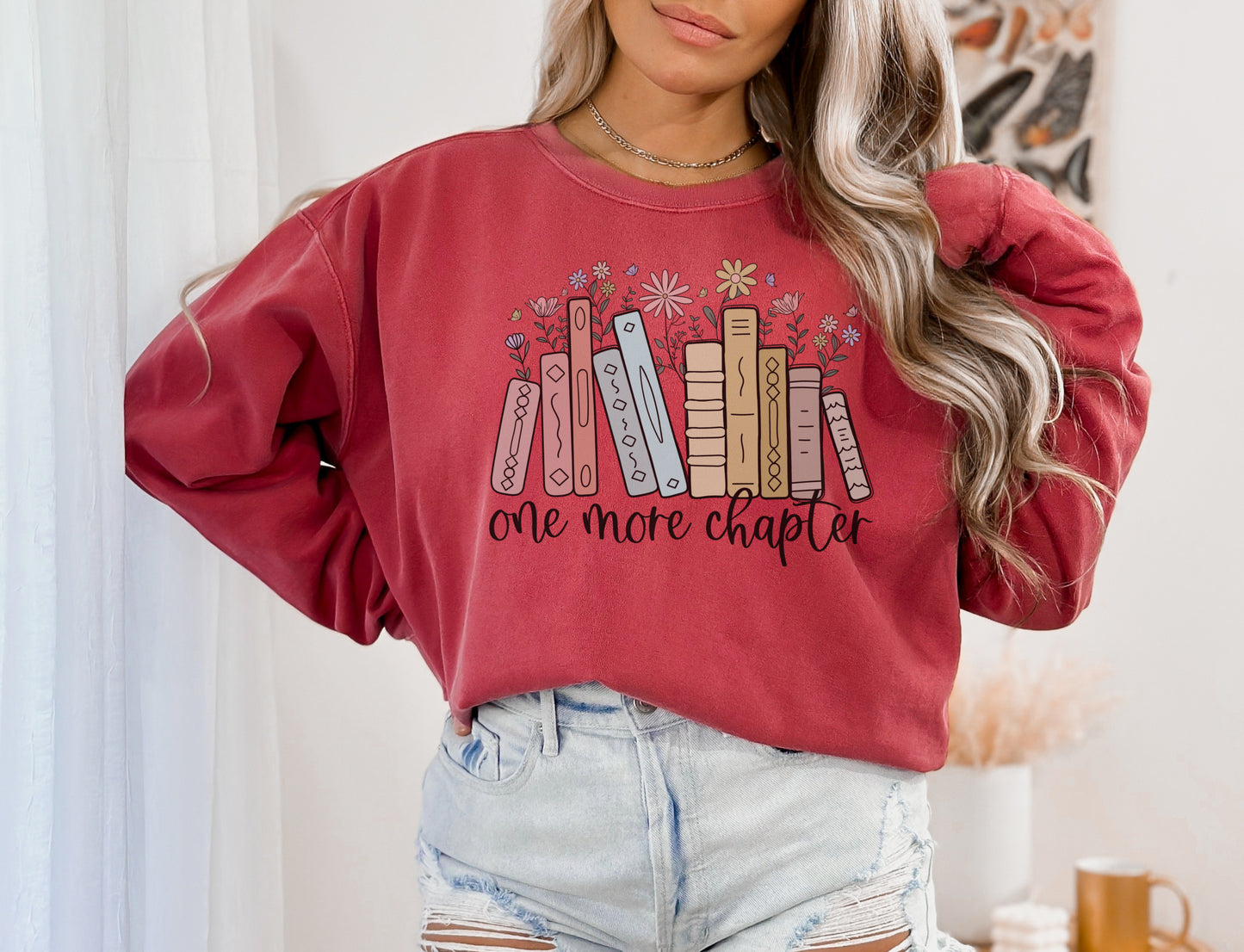 Comfort Colors® One More Chapter with Books Sweatshirt