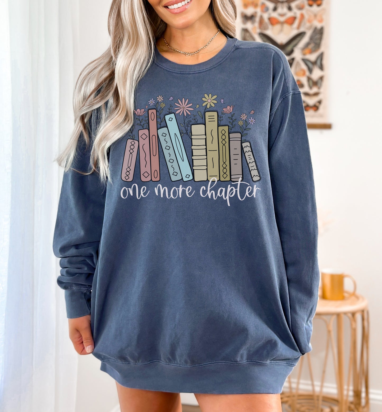 Comfort Colors® One More Chapter with Books Sweatshirt