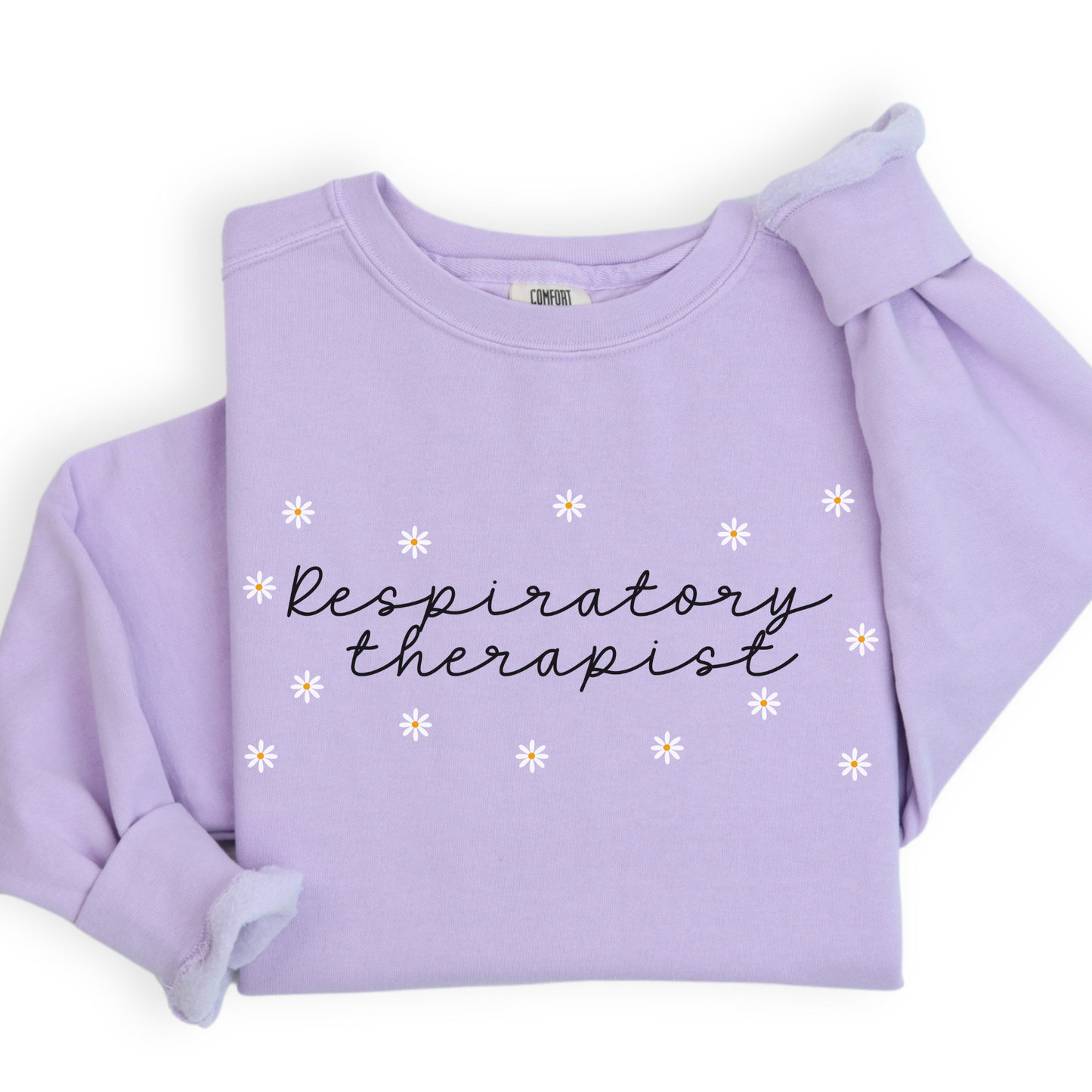 Comfort Colors® Daisies Respiratory Therapist Sweatshirt