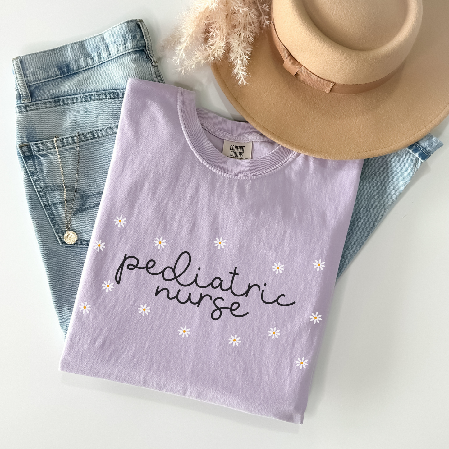 Comfort Colors® Daisies Pediatric Nurse Shirt