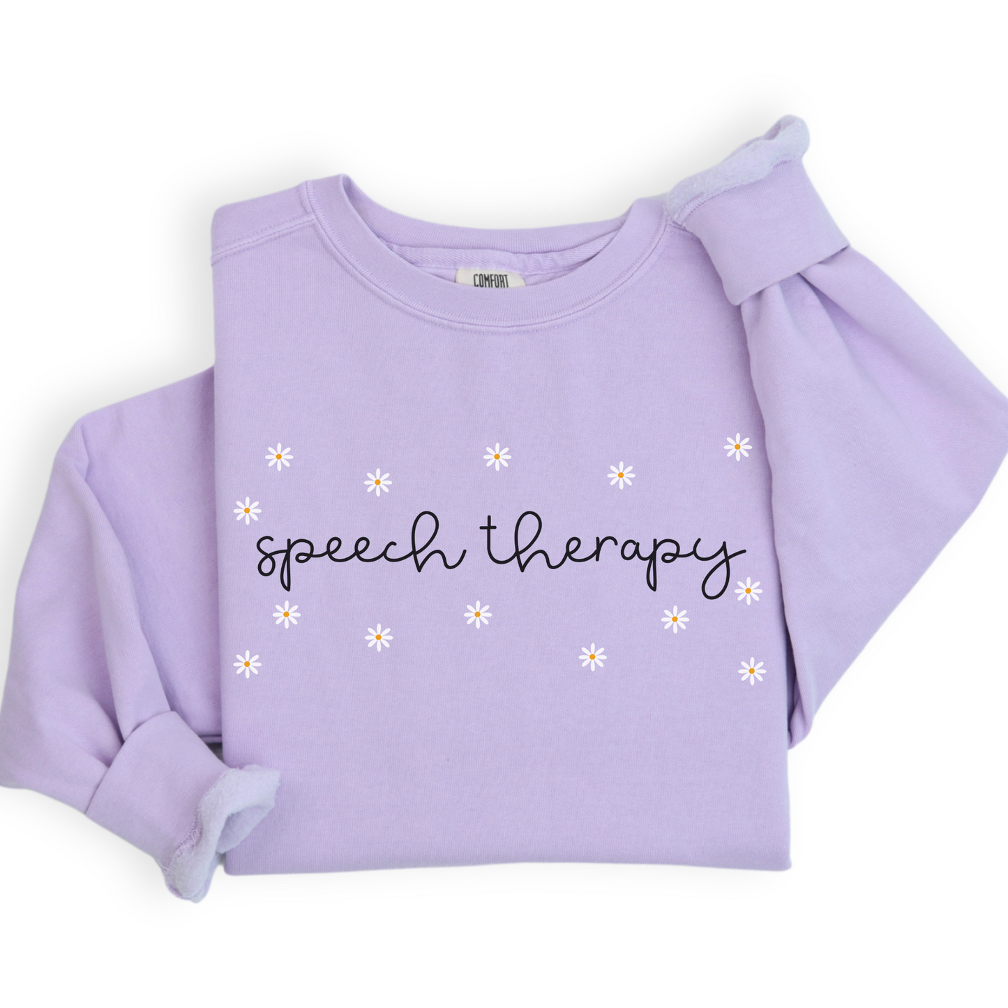 Comfort Colors® Daisies Speech Therapy Sweatshirt