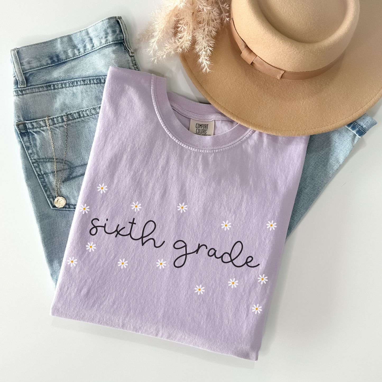 Comfort Colors® Daisies Sixth Grade Shirt