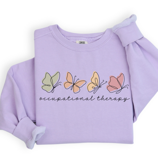 Comfort Colors® Butterflies Occupational Therapy Sweatshirt