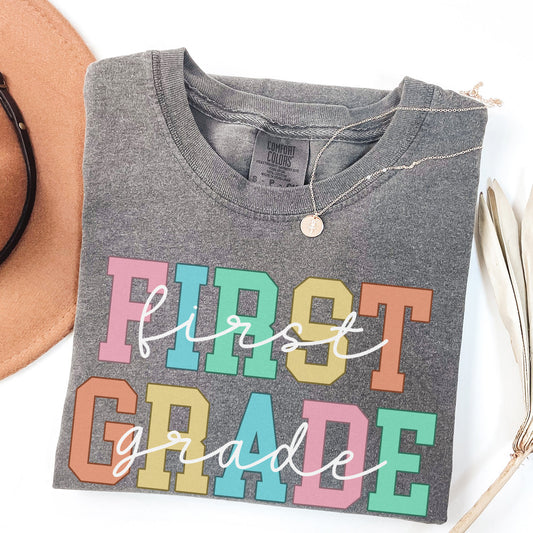 Comfort Colors® 'Outlines' First Grade Shirt