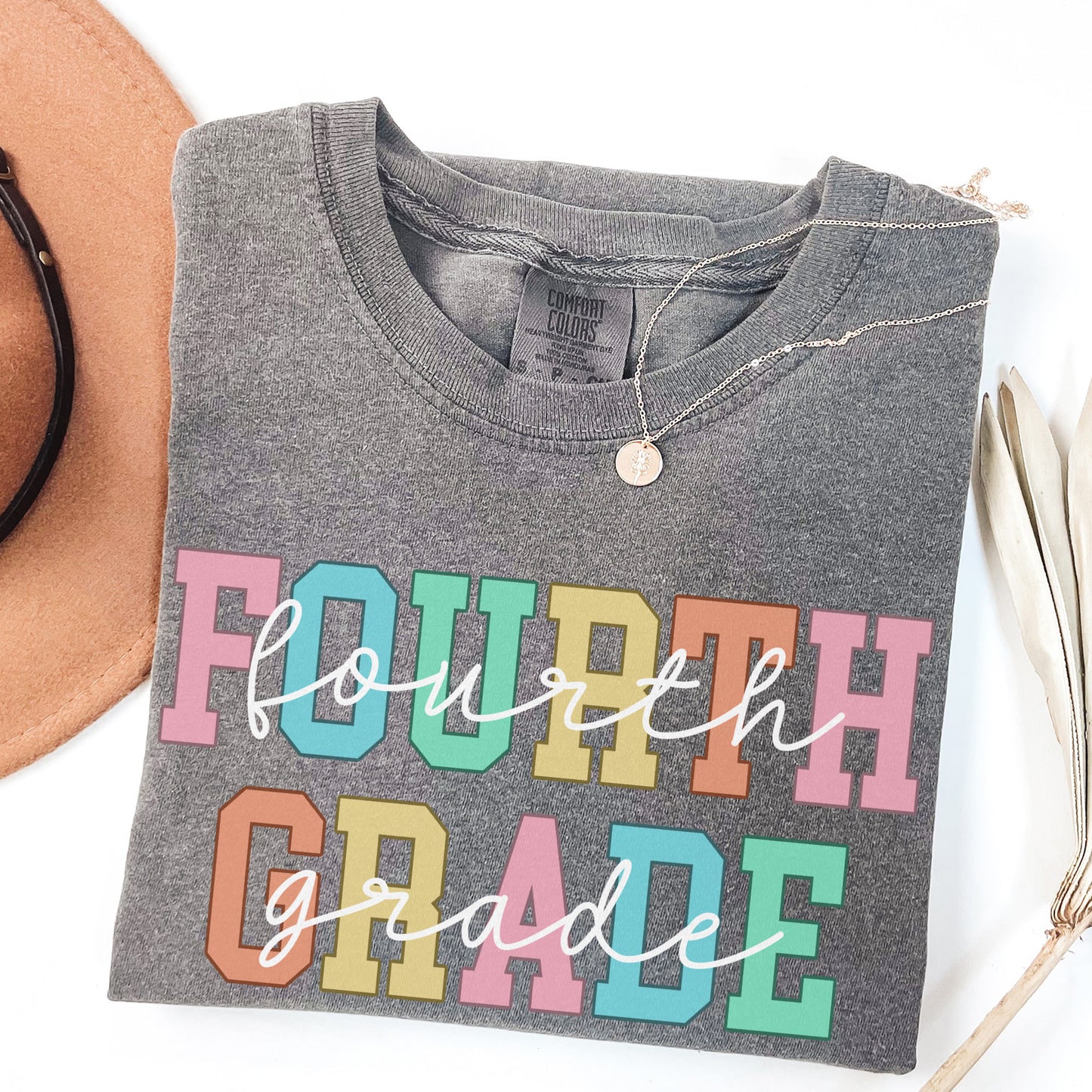 Comfort Colors® 'Outlines' Fourth Grade Shirt