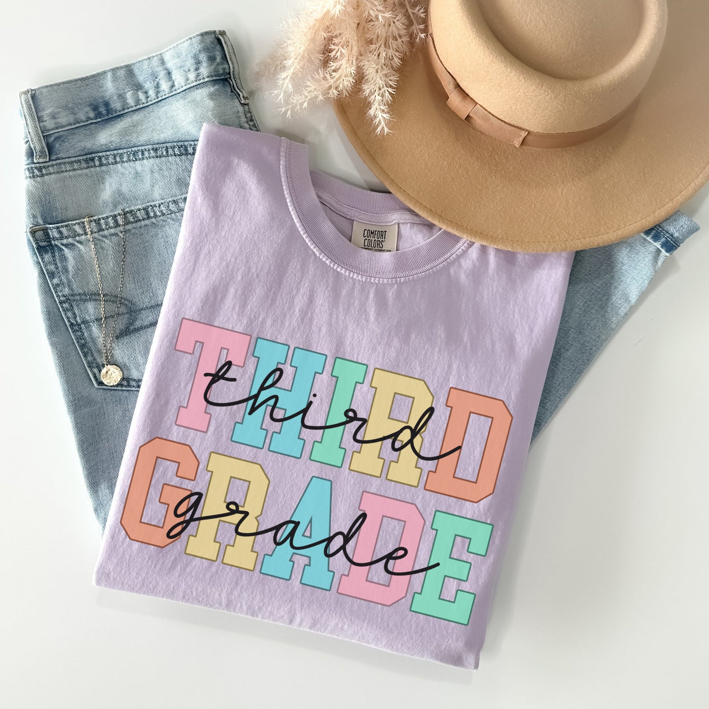 Comfort Colors® 'Outlines' Third Grade Shirt