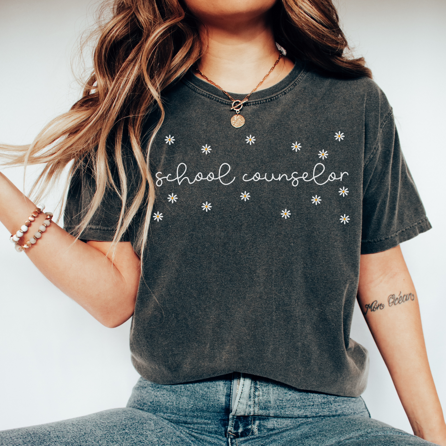 Comfort Colors® Daisies School Counselor Shirt