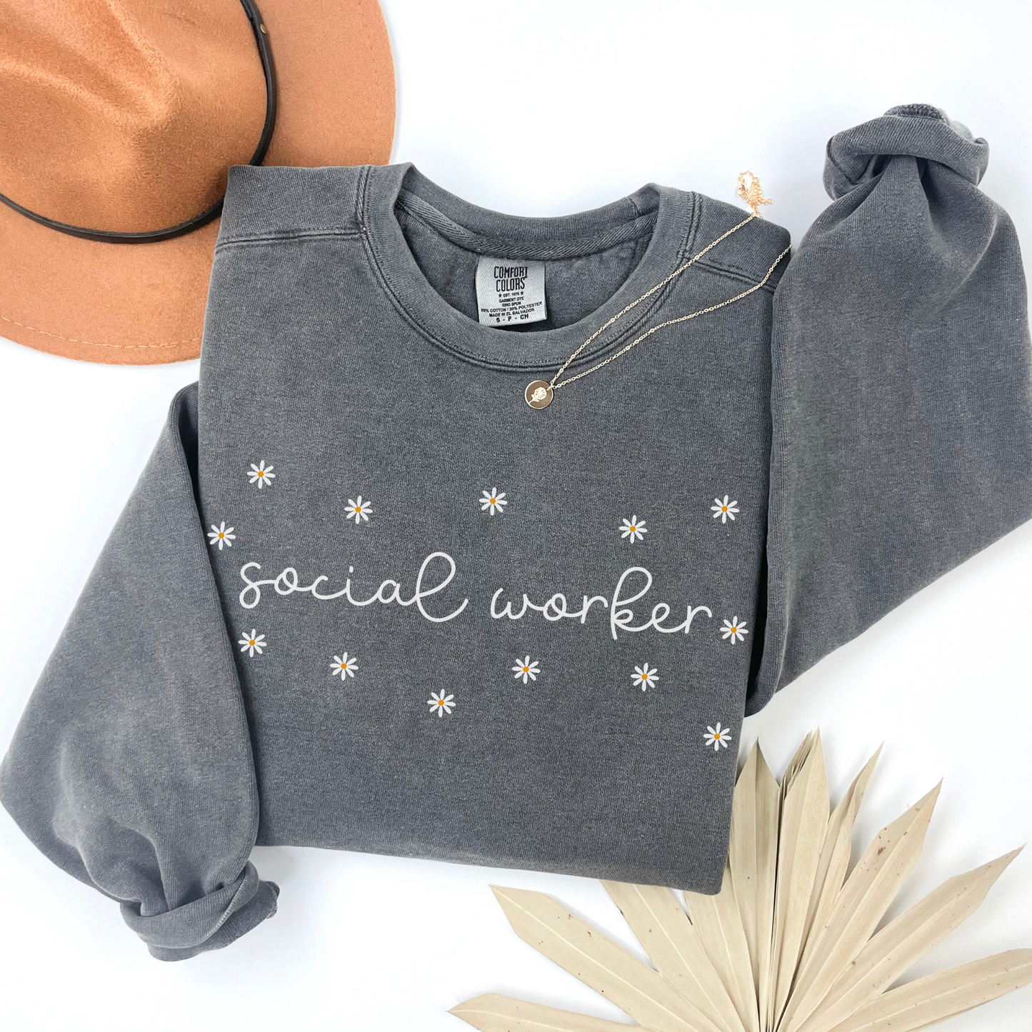 Comfort Colors® Daisies Social Worker Sweatshirt