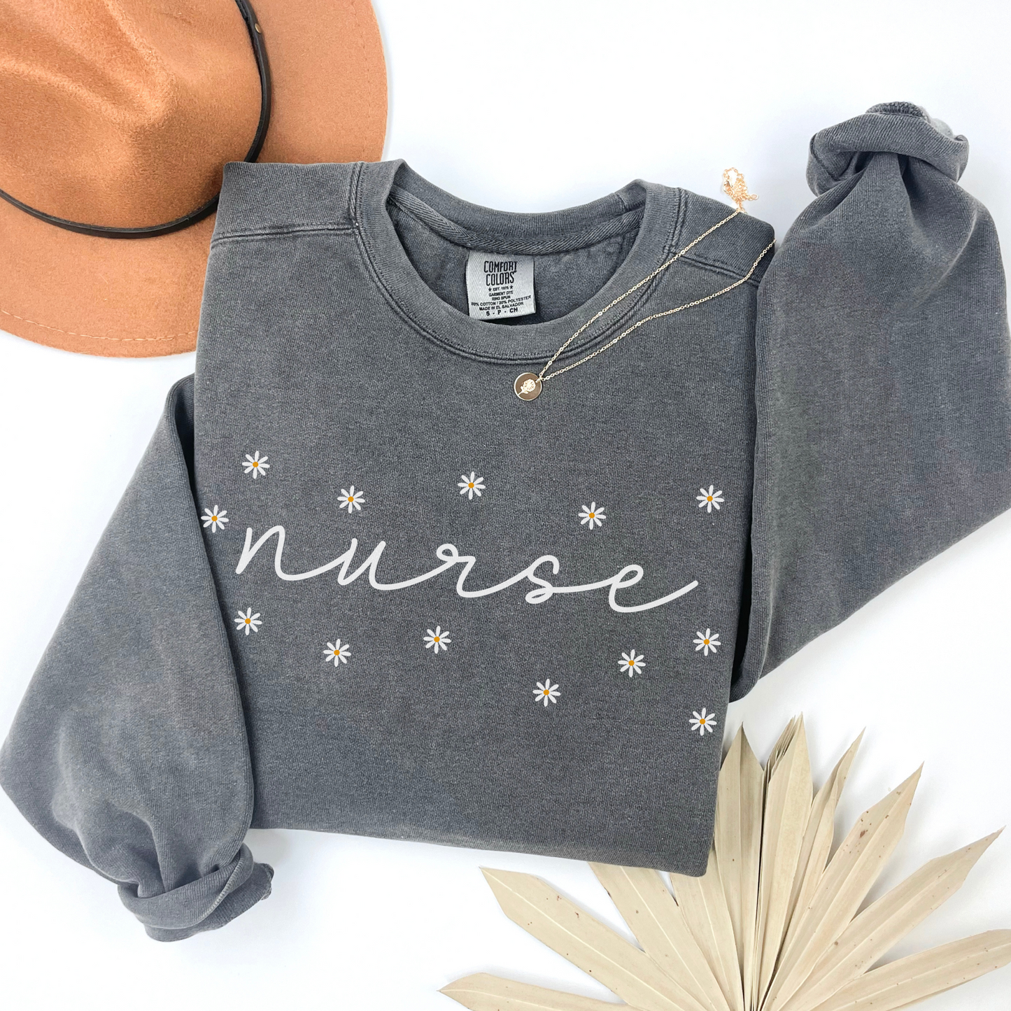 Comfort Colors® Daisies Nurse Sweatshirt