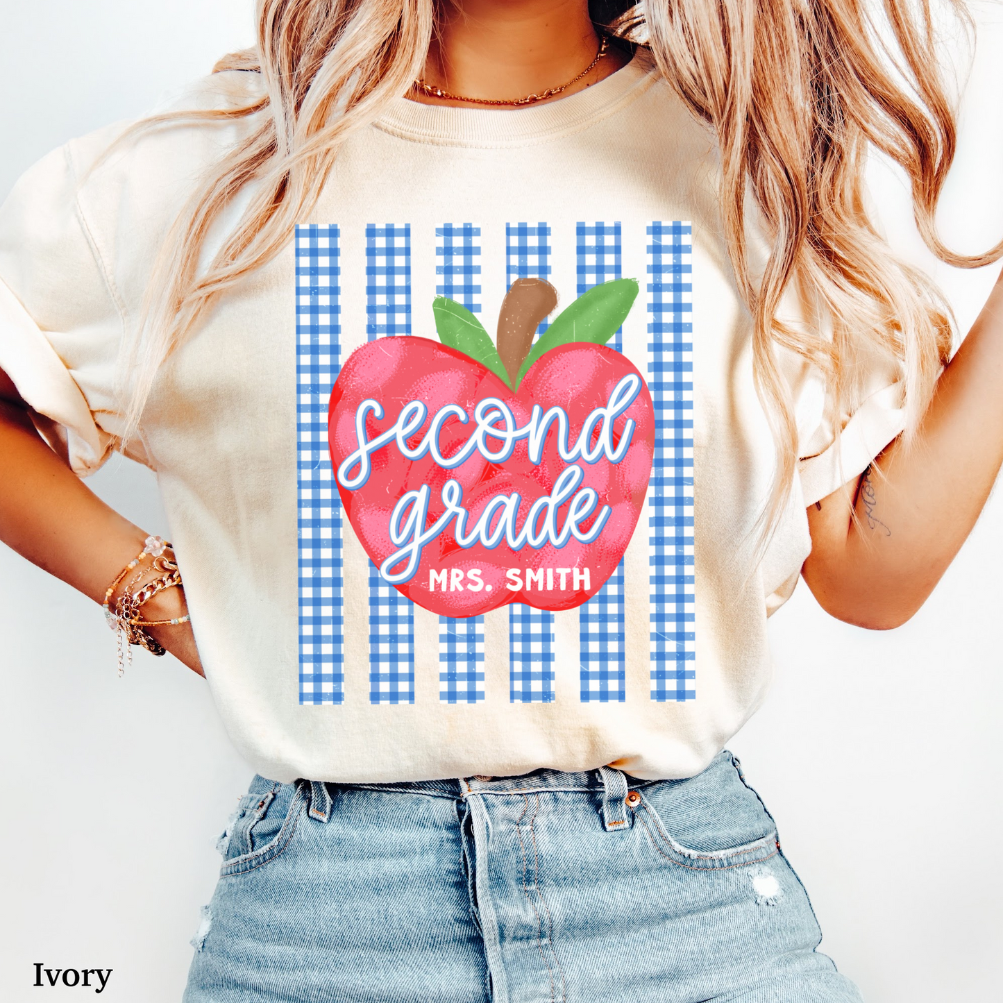 Picnic Apple Second Grade Custom Shirt