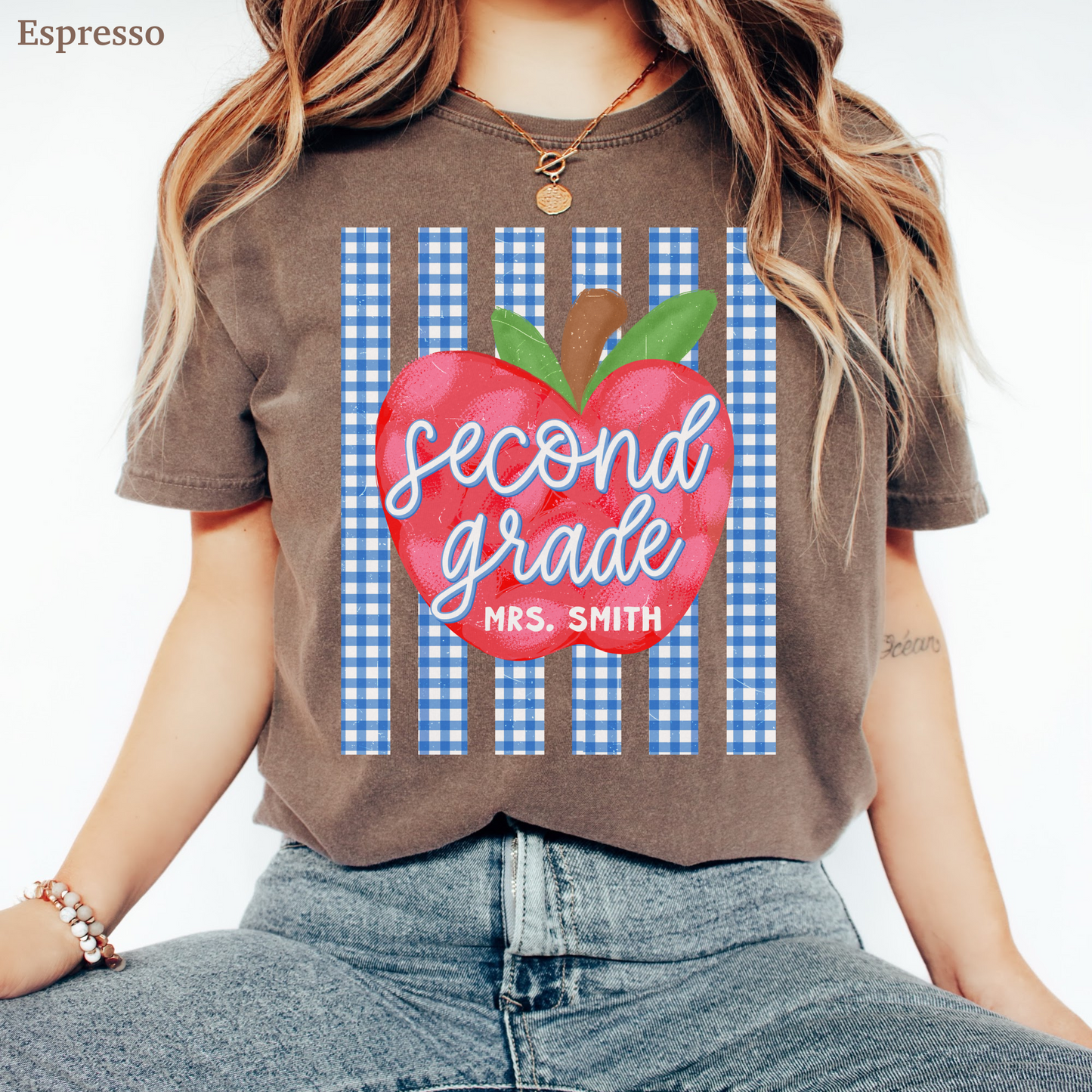 Picnic Apple Second Grade Custom Shirt