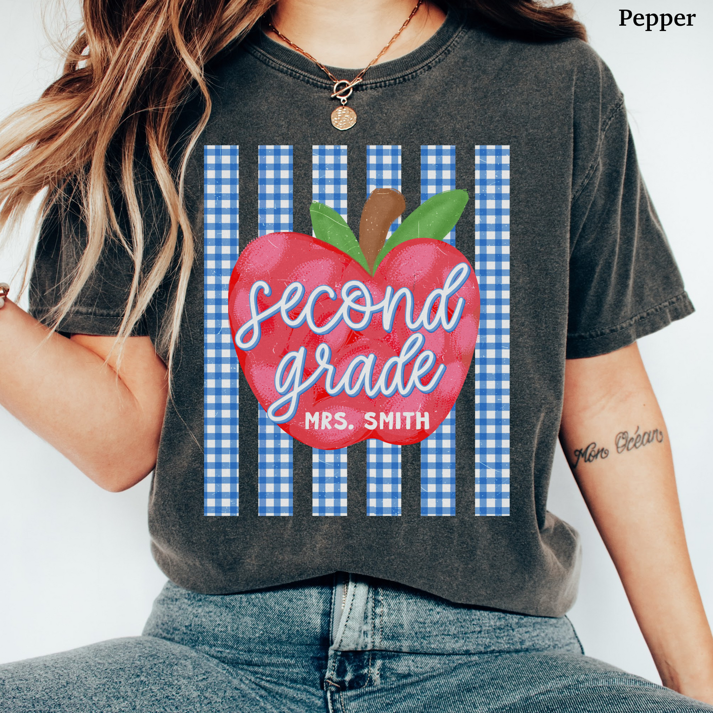 Picnic Apple Second Grade Custom Shirt