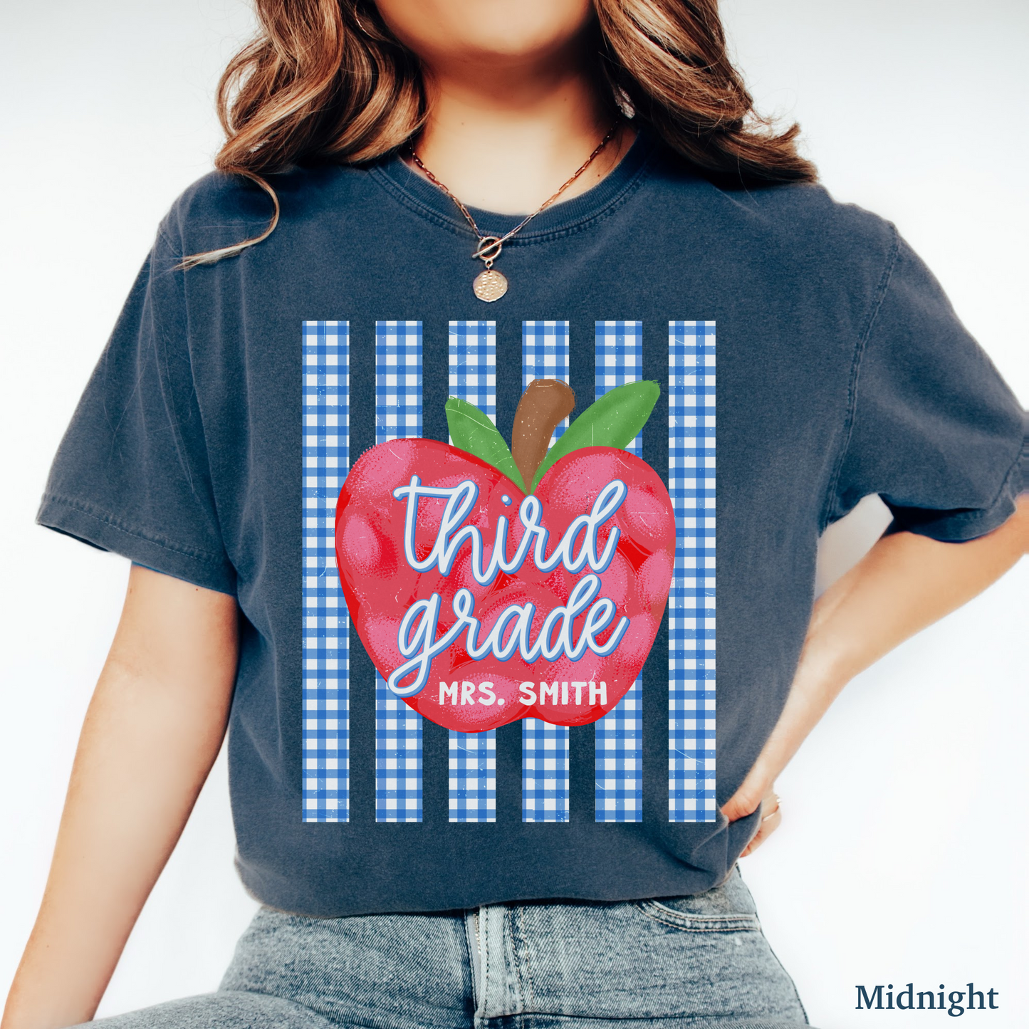 Picnic Apple Third Grade Custom Shirt
