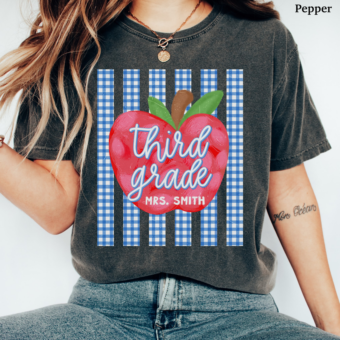 Picnic Apple Third Grade Custom Shirt