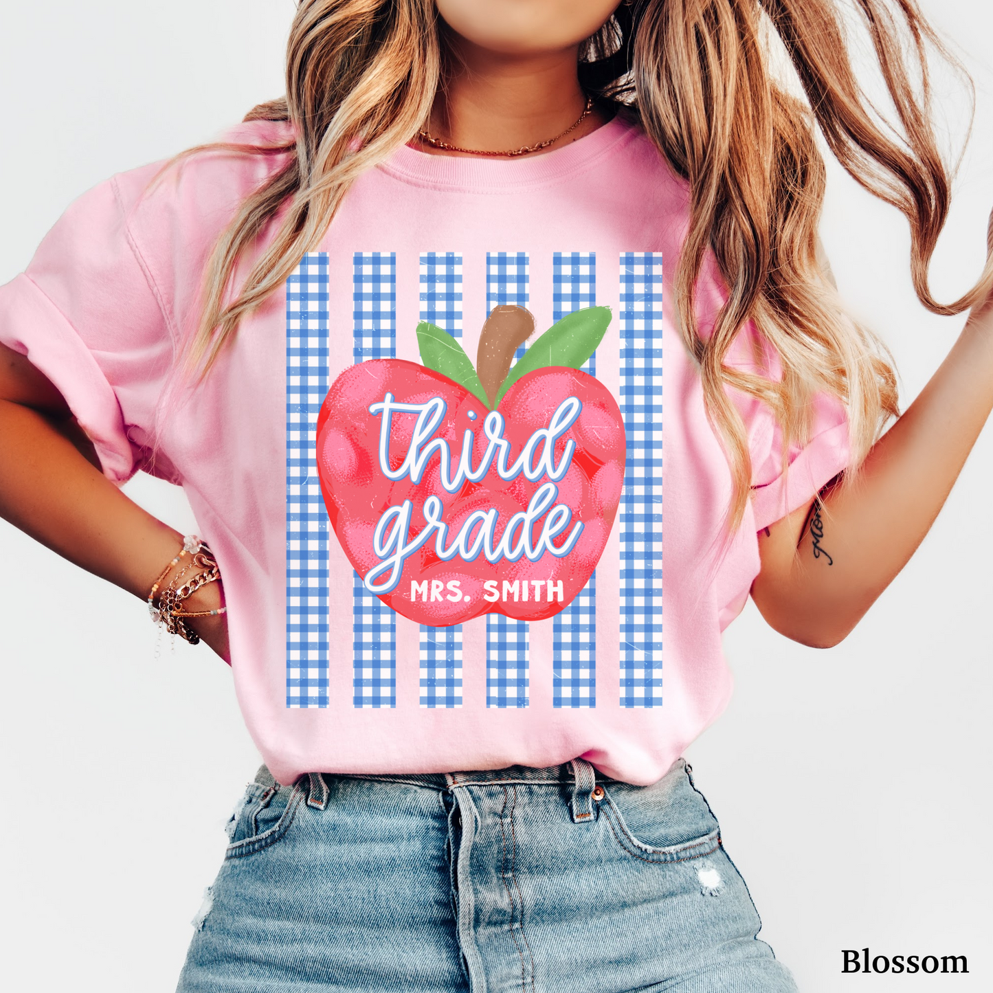 Picnic Apple Third Grade Custom Shirt