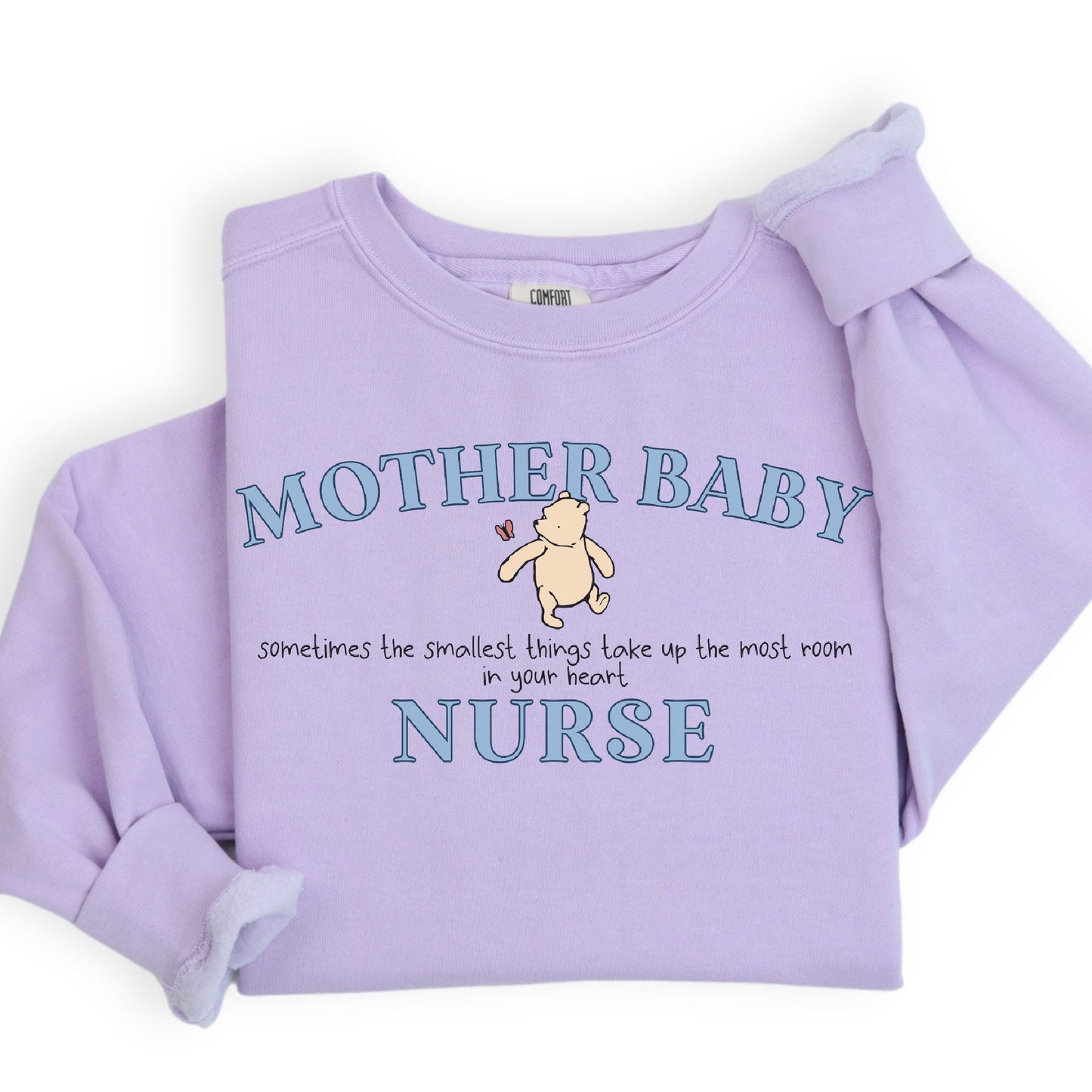 Comfort Colors® Pooh Bear Mother Baby Nurse Sweatshirt