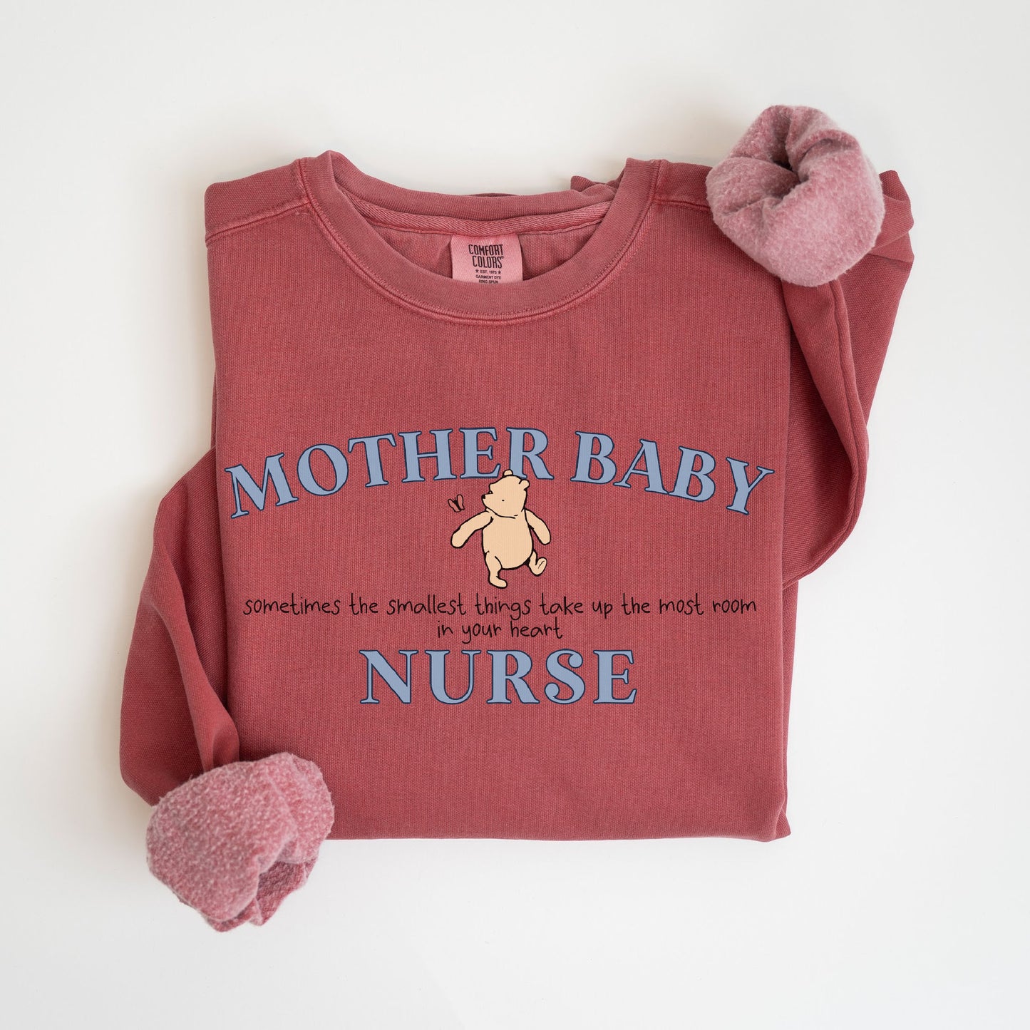 Comfort Colors® Pooh Bear Mother Baby Nurse Sweatshirt