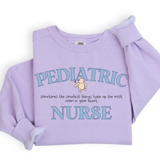 Comfort Colors® Pooh Bear Pediatric Nurse Sweatshirt