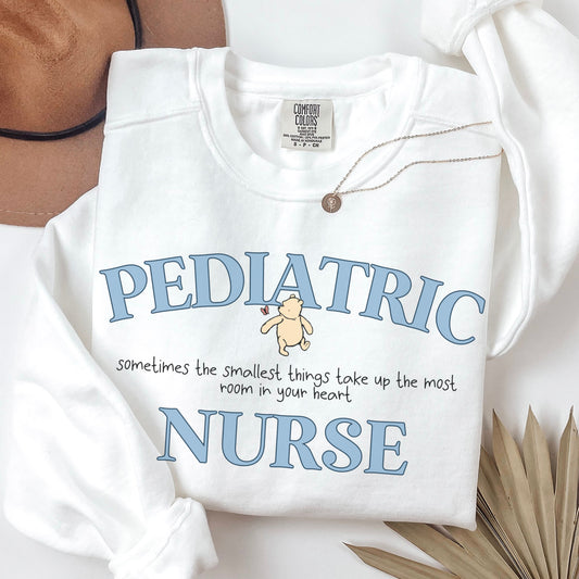 Comfort Colors® Pooh Bear Pediatric Nurse Sweatshirt