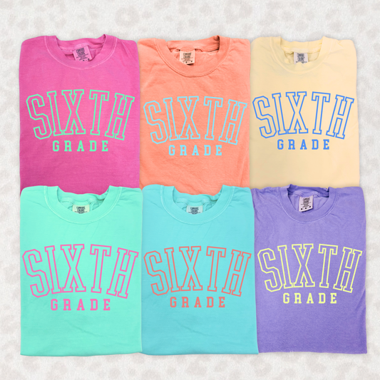 Neon Sixth Grade Shirt